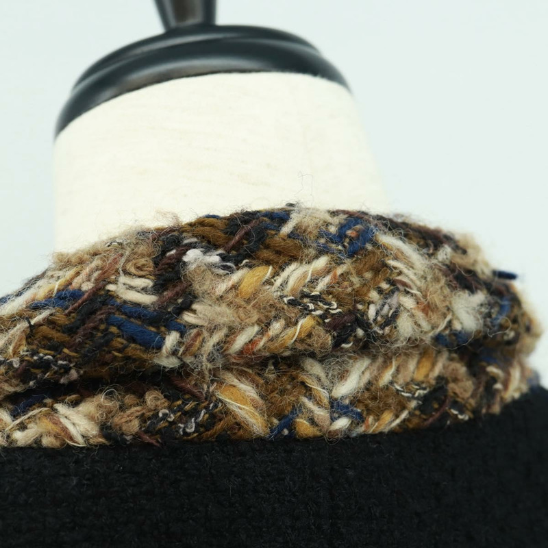 【日本直送】香奈兒黑色斜紋軟呢外套，CC標誌，貨號163218SAM-6