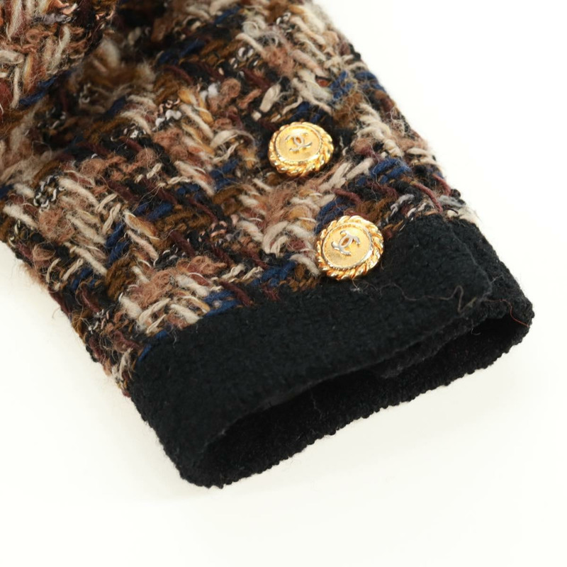 【日本直送】香奈兒黑色斜紋軟呢外套，CC標誌，貨號163218SAM-10