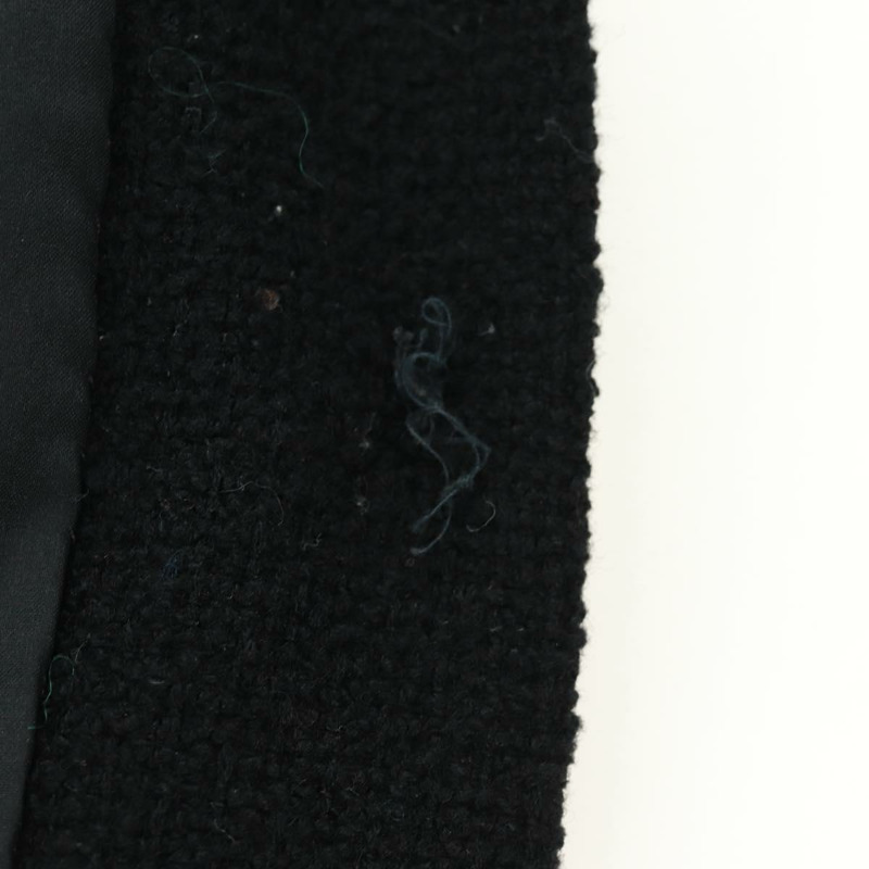 【日本直送】香奈兒黑色斜紋軟呢外套，CC標誌，貨號163218SAM-12