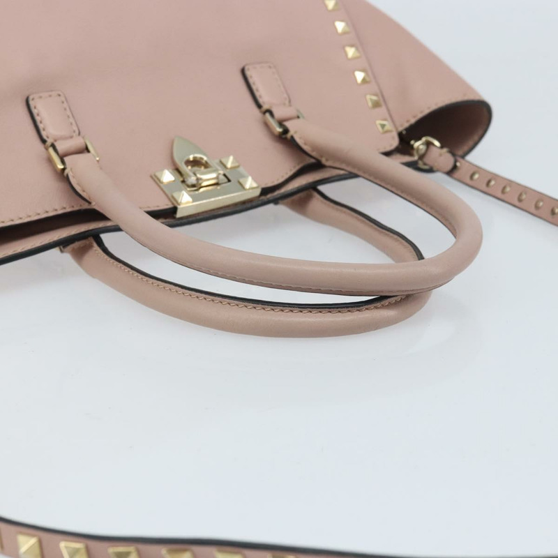 【日本直送】VALENTINO 皮革手提包 兩用 粉金配色 正品 BA10420-6