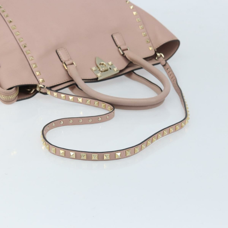 【日本直送】VALENTINO 皮革手提包 兩用 粉金配色 正品 BA10420-7