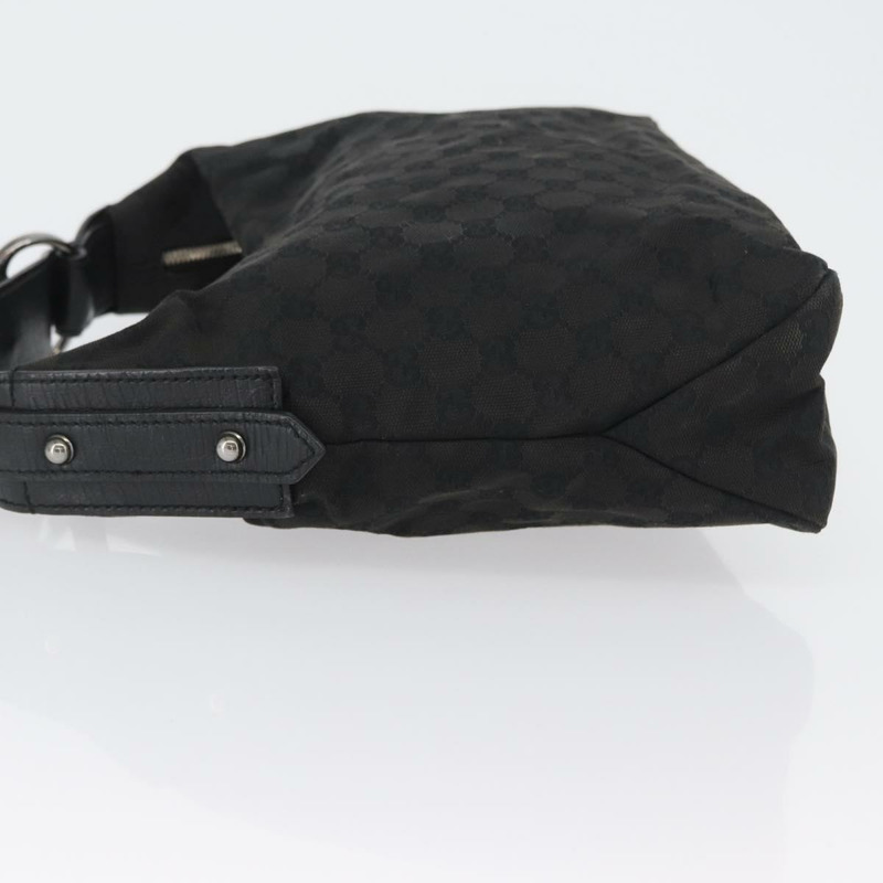 【日本直送】GUCCI GG帆布肩背包 黑色 銀色 115867 正品 171791A-3
