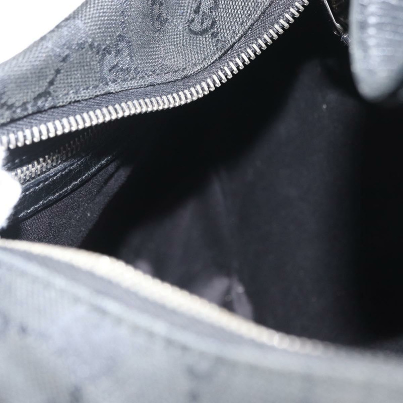 【日本直送】GUCCI GG帆布肩背包 黑色 銀色 115867 正品 171791A-17