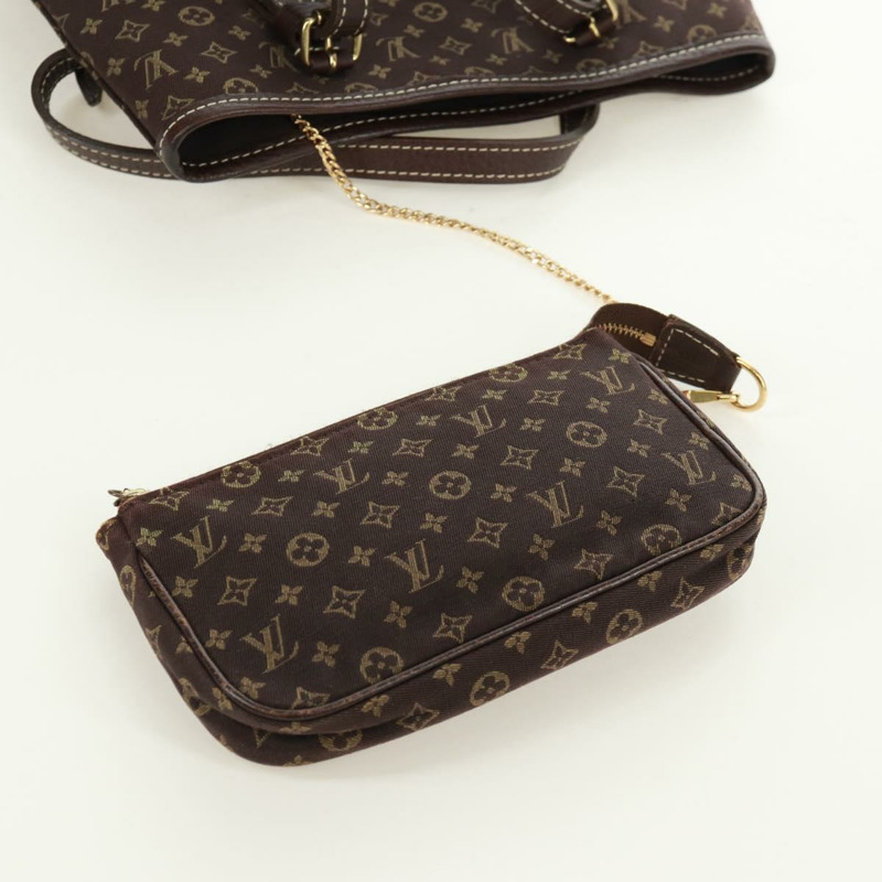 【日本直送】路易威登 Monogram Mini Lin 水桶包 PM 單肩包 棕色 M95226 正品 171788V-22