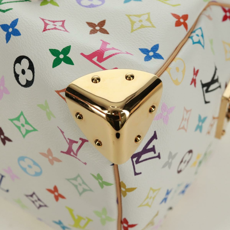 【日本直送】路易威登 Monogram Multicolor Speedy 30 手袋 白色 Bron M92643 正品 168979SM-13