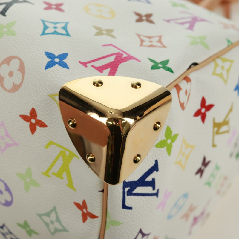 【日本直送】路易威登 Monogram Multicolor Speedy 30 手袋 白色 Bron M92643 正品 168979SM-15