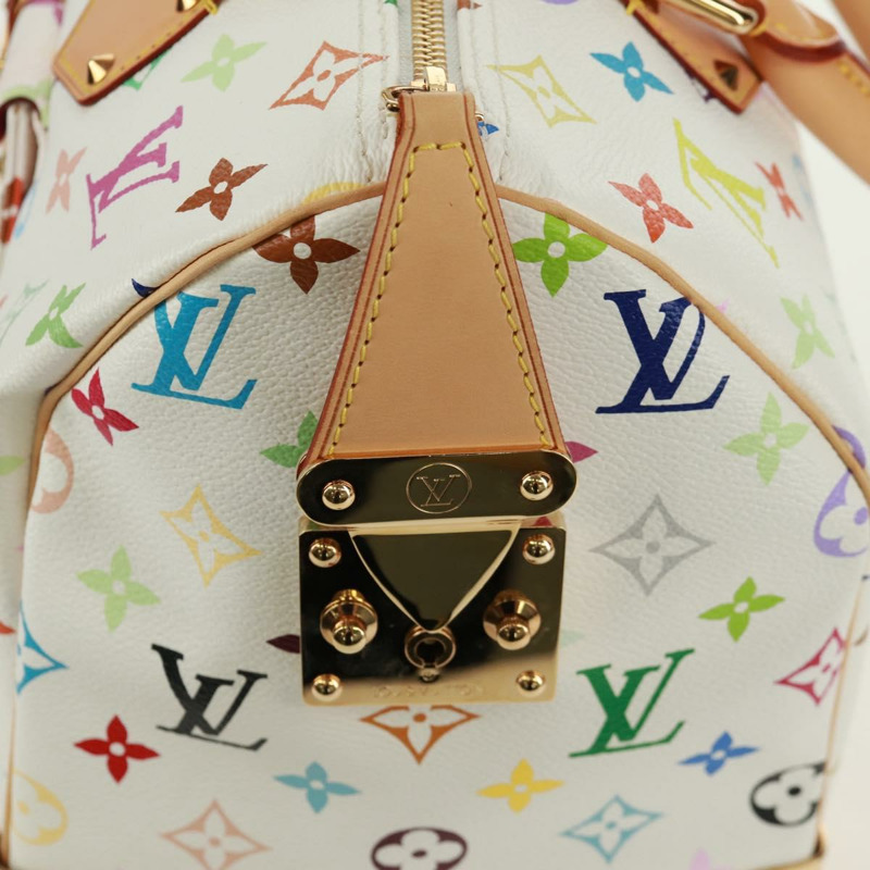 【日本直送】路易威登 Monogram Multicolor Speedy 30 手袋 白色 Bron M92643 正品 168979SM-20