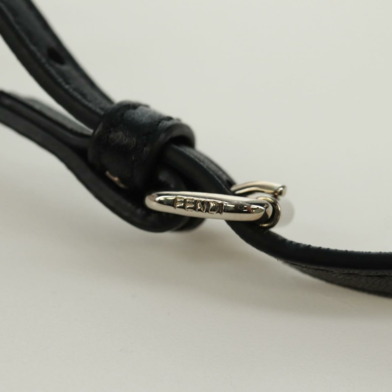 【日本直送】FENDI 迷你 Peek A Boo 手提包 皮革 兩用 黑色 銀色 正品 168975SAM-8