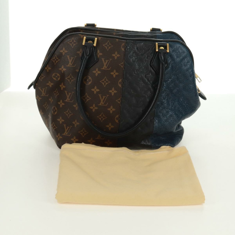 【日本直送】路易威登 Monogram Block Street Marine 手袋，藍黑色，貨號 M40504，LV 正品，編號 171103M-11