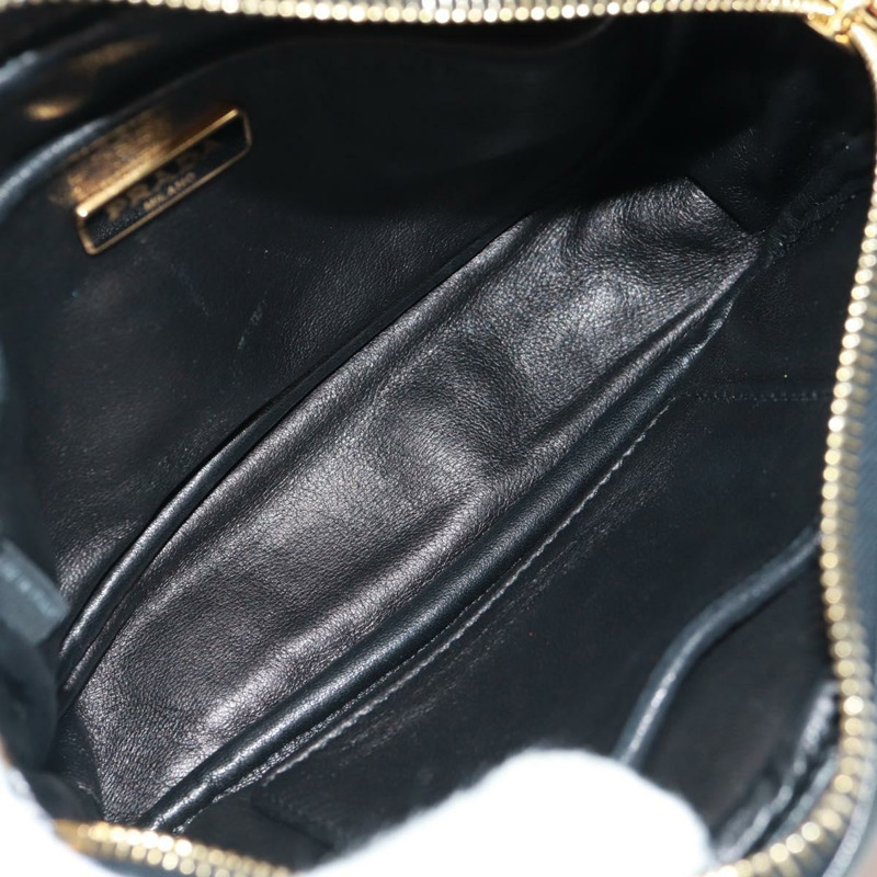 【日本直送】PRADA 緞帶單肩包，皮革材質，黑色、紅色、金色，正品編號 171555V-8