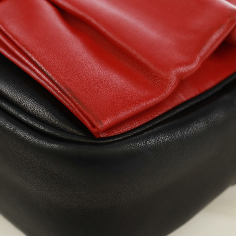 【日本直送】PRADA 緞帶單肩包，皮革材質，黑色、紅色、金色，正品編號 171555V-15