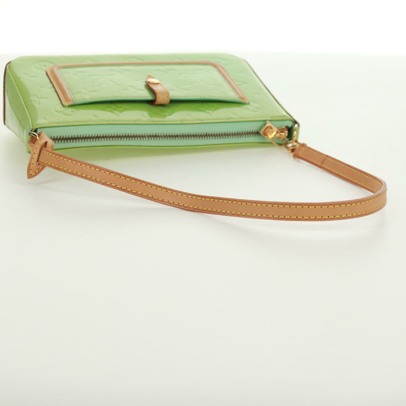 【日本直送】路易威登 Monogram Vernis Mallory 方形薄荷綠手袋 M91293 LV Auth 171573V-6