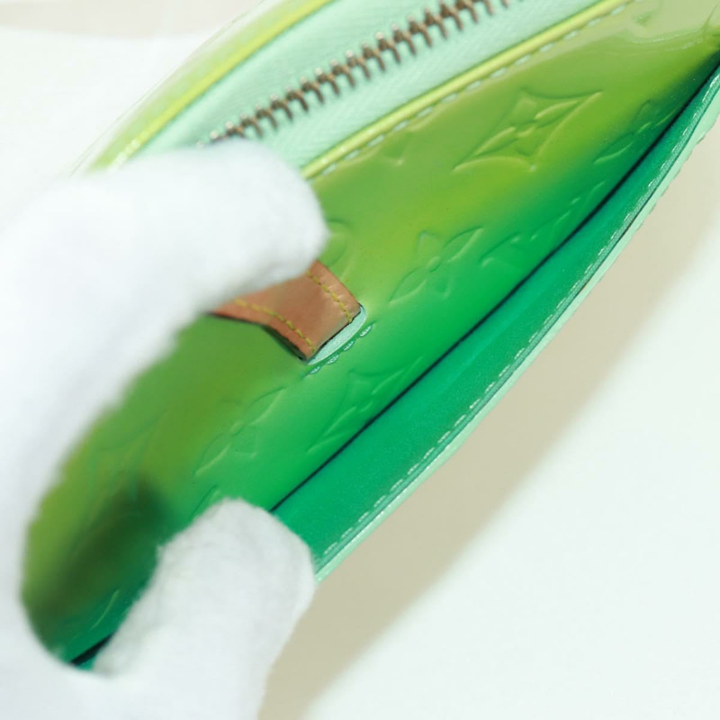 【日本直送】路易威登 Monogram Vernis Mallory 方形薄荷綠手袋 M91293 LV Auth 171573V-20