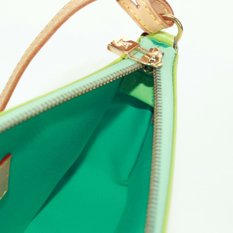 【日本直送】路易威登 Monogram Vernis Mallory 方形薄荷綠手袋 M91293 LV Auth 171573V-22