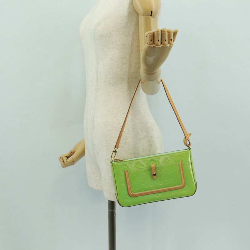 【日本直送】路易威登 Monogram Vernis Mallory 方形薄荷綠手袋 M91293 LV Auth 171573V-24