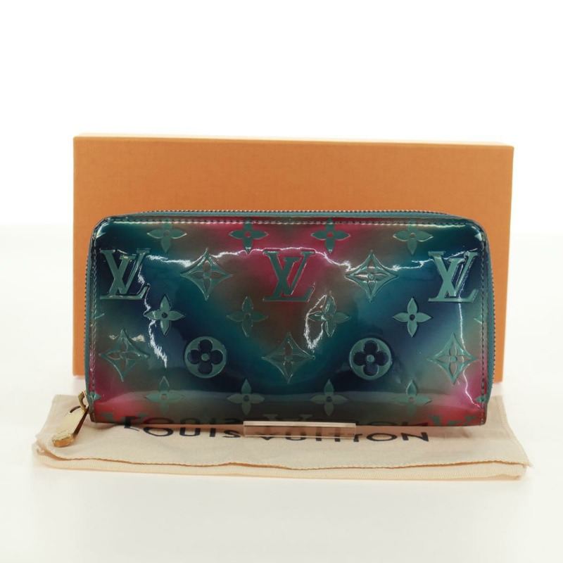 【日本直送】路易威登 Monogram Vernis Zippy 錢包 藍色 M90520 LV 正品 171591V-11