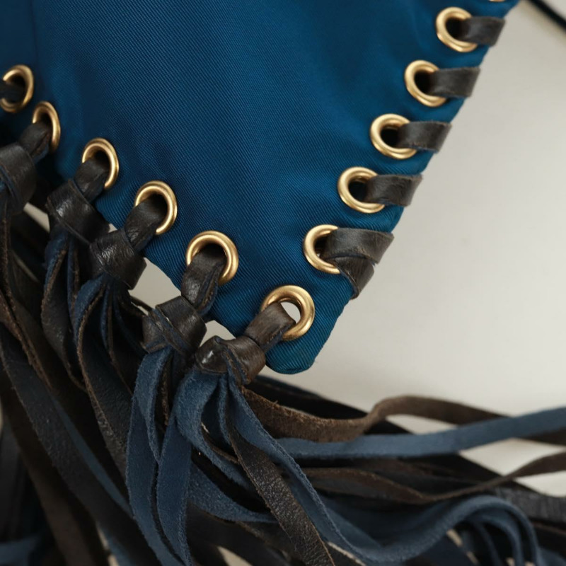 【日本直送】PRADA 尼龍藍金肩包 正品 171065V-18