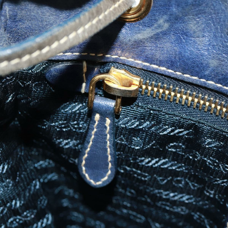 【日本直送】PRADA 尼龍藍金肩包 正品 171065V-23