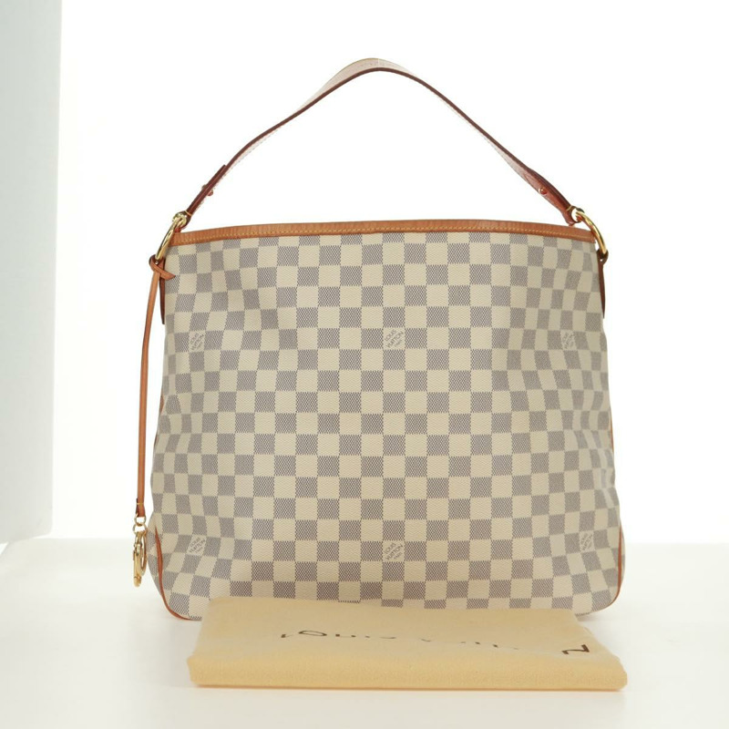 【日本直送】路易威登 Damier Azur Delightful MM 肩包 N41448 LV Auth 171015V-11