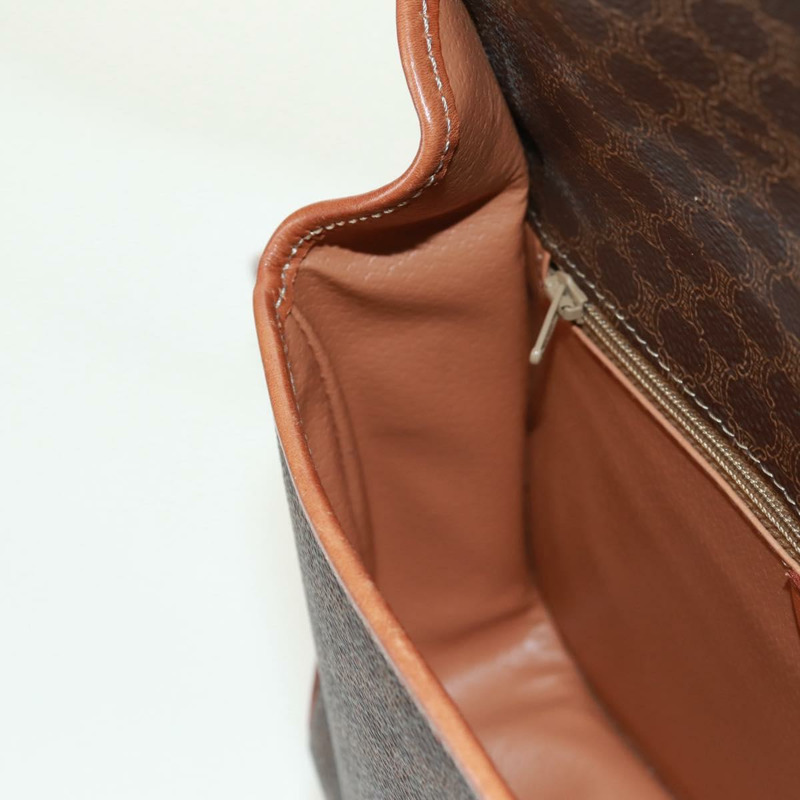 【日本直送】CELINE Macadam帆布圓形單肩包 PVC皮革 棕色 金色 正品 171071A-21