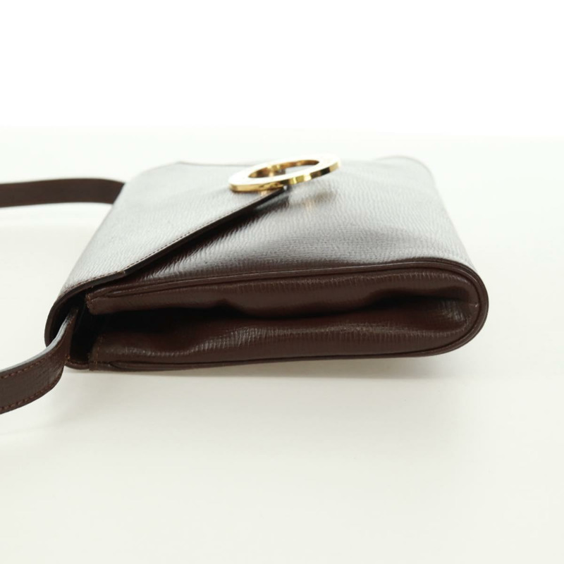 【日本直送】CELINE 圓背包 皮革 棕色 金色 正品 171061A-2