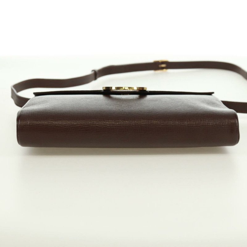 【日本直送】CELINE 圓背包 皮革 棕色 金色 正品 171061A-4