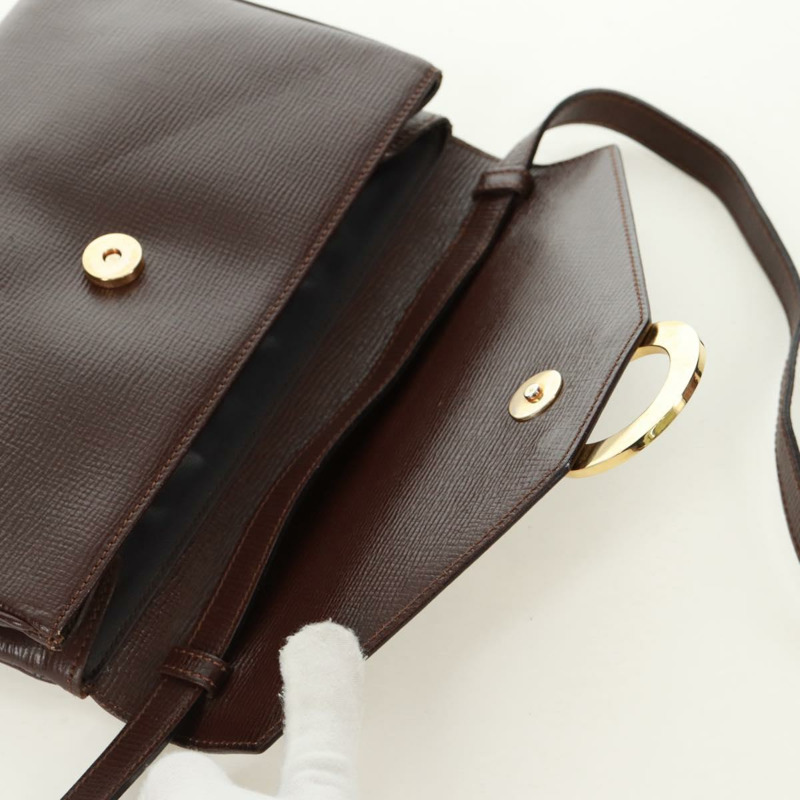 【日本直送】CELINE 圓背包 皮革 棕色 金色 正品 171061A-19