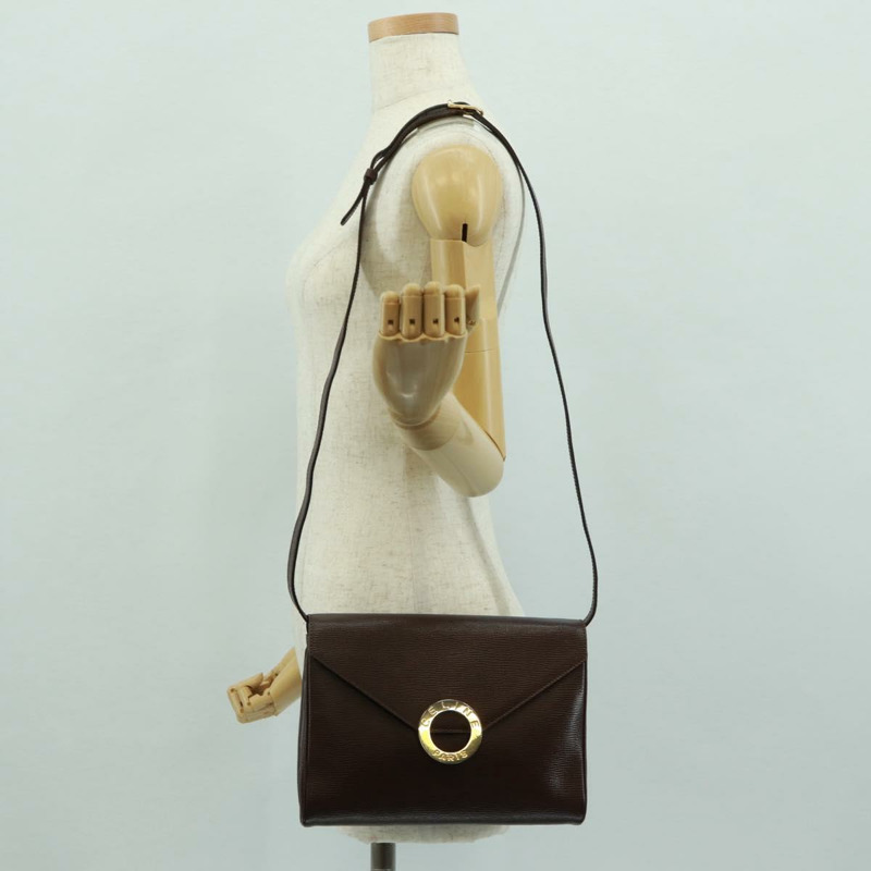 【日本直送】CELINE 圓背包 皮革 棕色 金色 正品 171061A-23