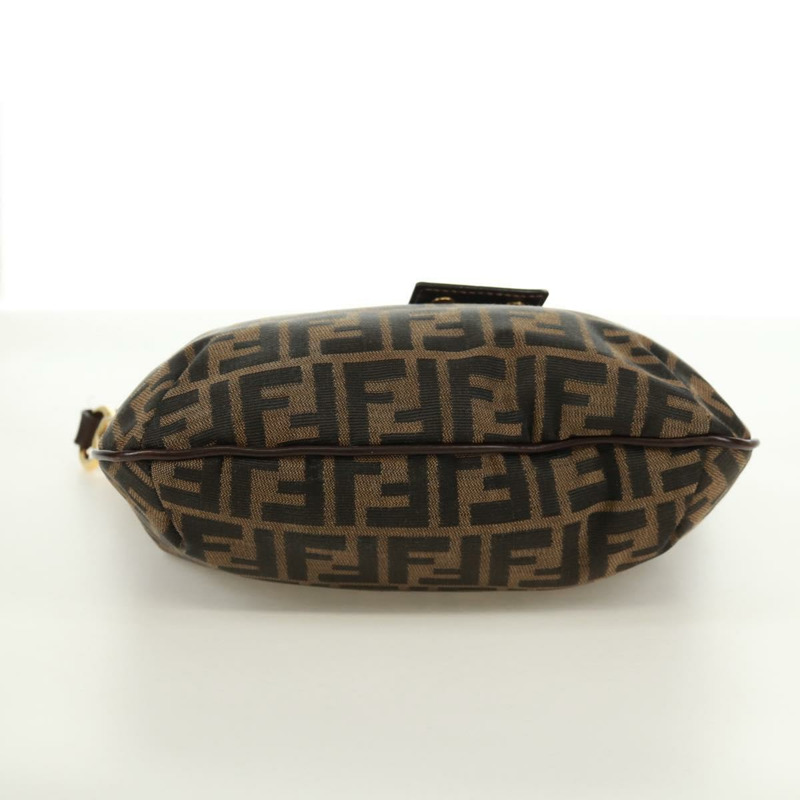 【日本直送】FENDI Zucca帆布單肩包 黑色棕色 正品 171017V-4