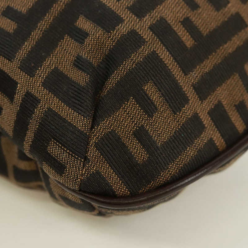 【日本直送】FENDI Zucca帆布單肩包 黑色棕色 正品 171017V-15