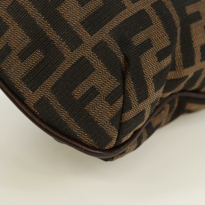 【日本直送】FENDI Zucca帆布單肩包 黑色棕色 正品 171017V-16