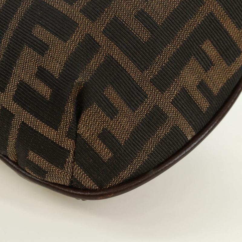【日本直送】FENDI Zucca帆布單肩包 黑色棕色 正品 171017V-17