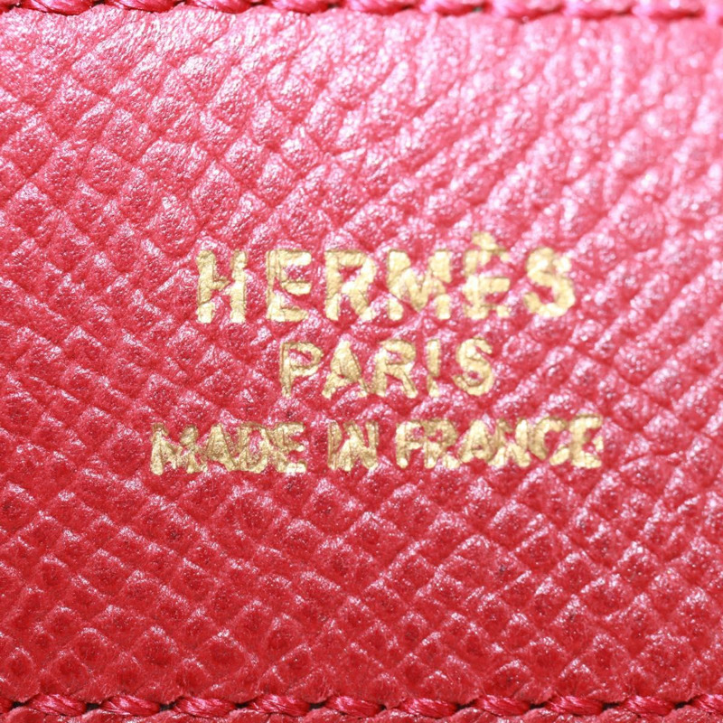 【日本直送】愛馬仕 Constance H 皮帶，真皮，31.5 英寸，綠色/紅色，正品，貨號 171197V-15