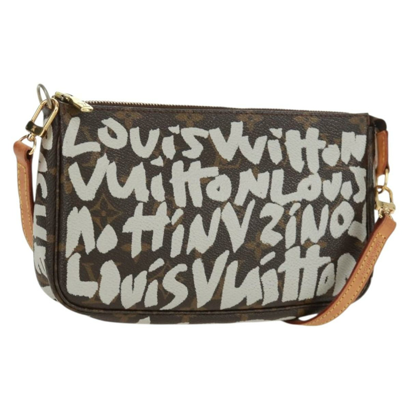 【日本直送】路易威登 Monogram 塗鴉手拿包 白色 M92192 LV 正品 171150V-0