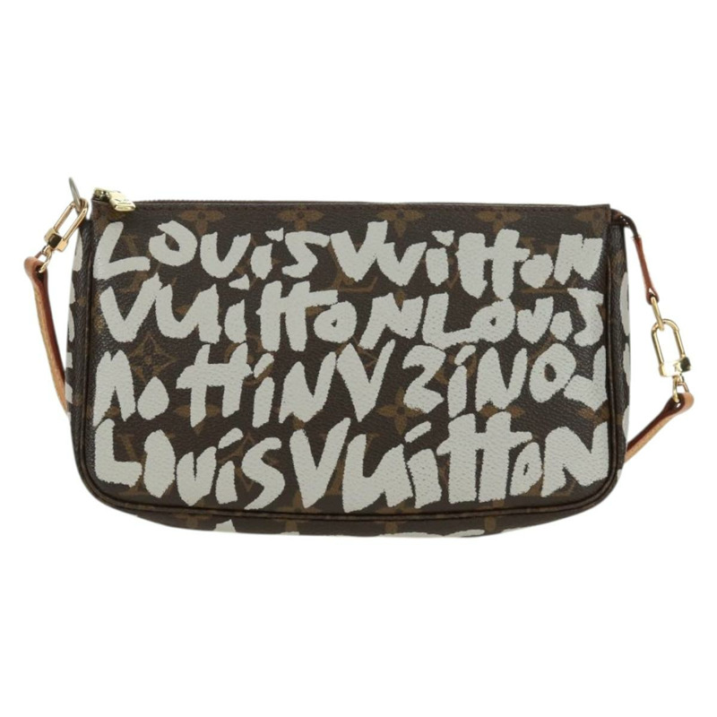 【日本直送】路易威登 Monogram 塗鴉手拿包 白色 M92192 LV 正品 171150V-12