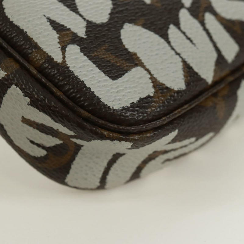 【日本直送】路易威登 Monogram 塗鴉手拿包 白色 M92192 LV 正品 171150V-14