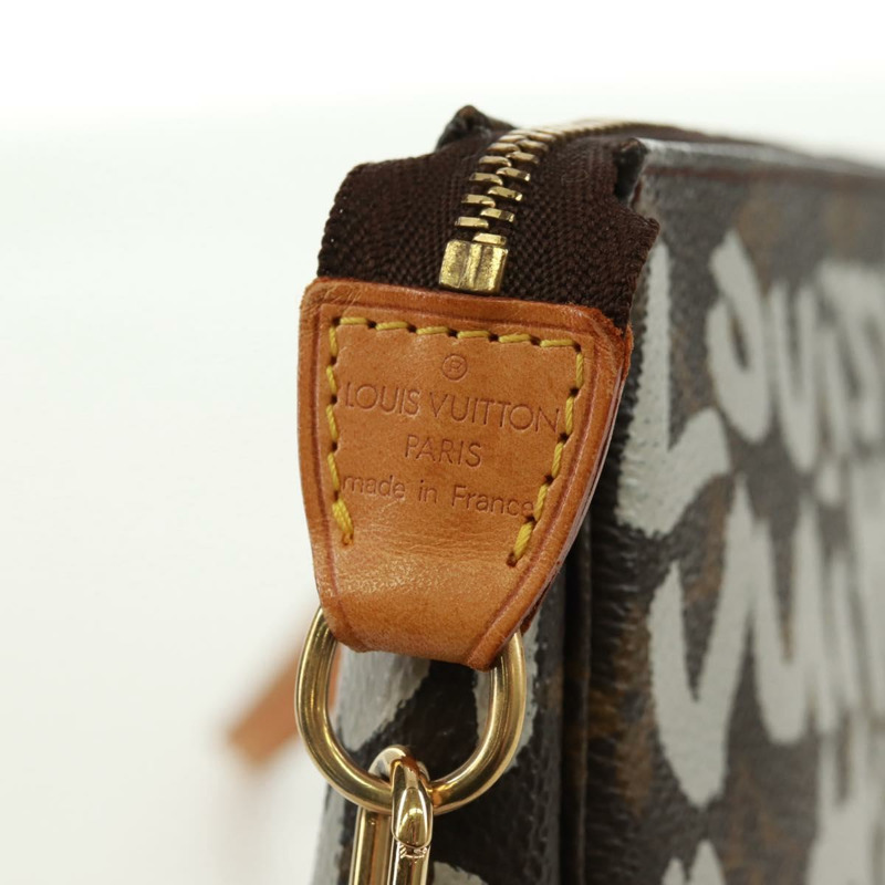 【日本直送】路易威登 Monogram 塗鴉手拿包 白色 M92192 LV 正品 171150V-18