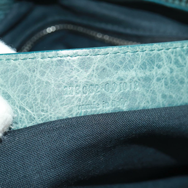 【日本直送】BALENCIAGA The Giant Part Time 手提包，藍色皮革，貨號 173082，正品編號 171907SAV-10