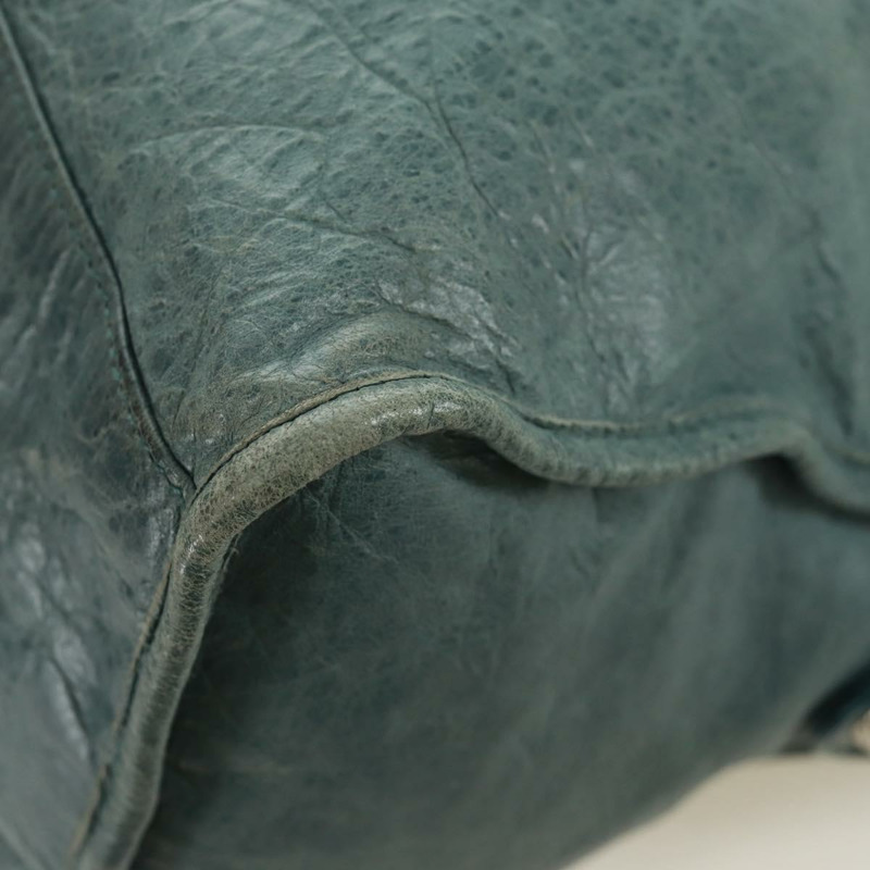 【日本直送】BALENCIAGA The Giant Part Time 手提包，藍色皮革，貨號 173082，正品編號 171907SAV-17