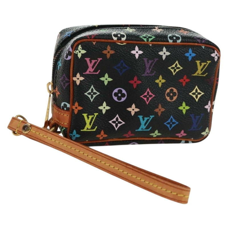 【日本直送】路易威登 Monogram Multicolor Trousse Wapity Pouch 黑色 M58034 Auth 168949V-0
