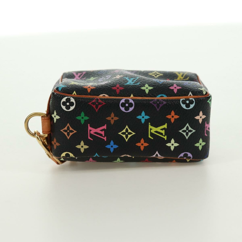 【日本直送】路易威登 Monogram Multicolor Trousse Wapity Pouch 黑色 M58034 Auth 168949V-4