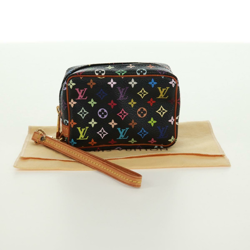【日本直送】路易威登 Monogram Multicolor Trousse Wapity Pouch 黑色 M58034 Auth 168949V-11