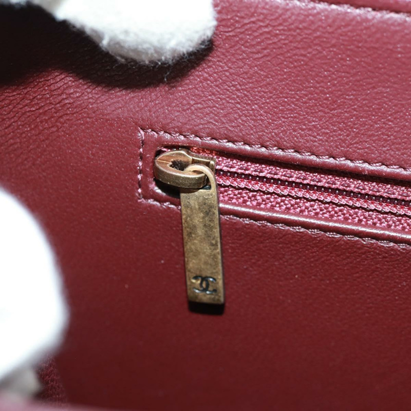 【日本直送】香奈兒 (CHANEL) 鏈條絎縫肩背包，黑色皮革，金色雙C標誌，正品編號 168933SAM-24