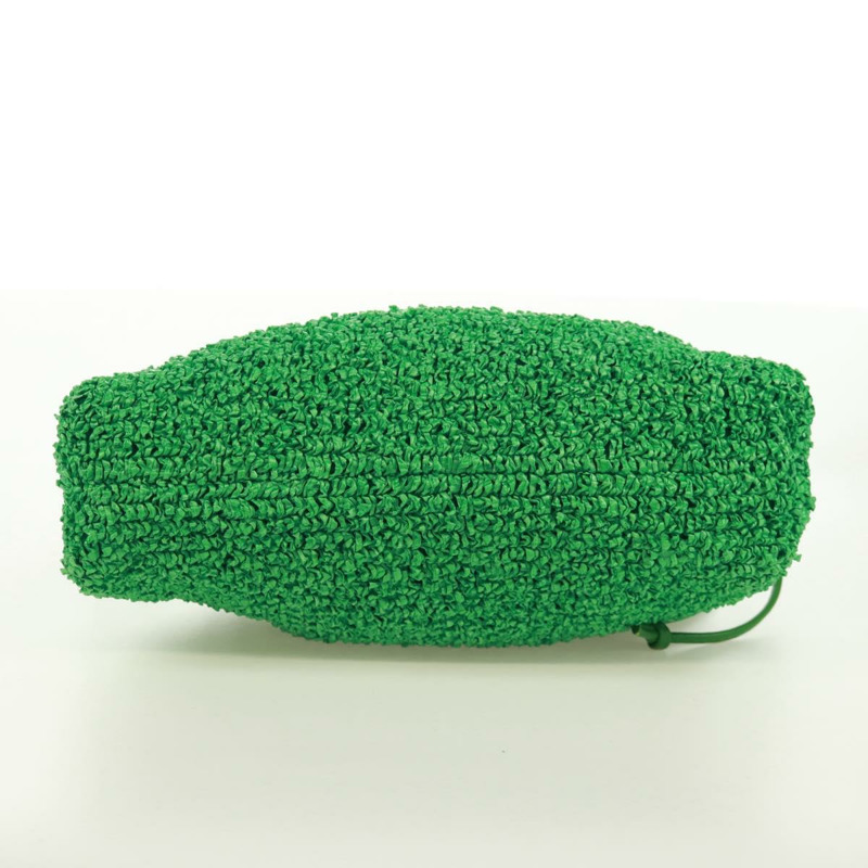 【日本直送】BOTTEGA VENETA 迷你手拿包，拉菲草編織，綠色，正品 168937M-4