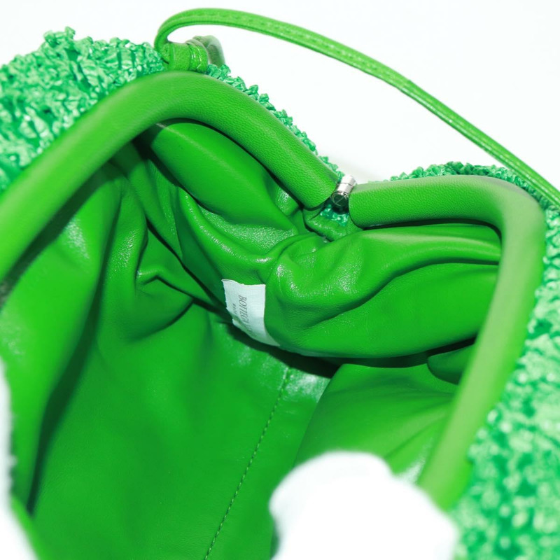 【日本直送】BOTTEGA VENETA 迷你手拿包，拉菲草編織，綠色，正品 168937M-18