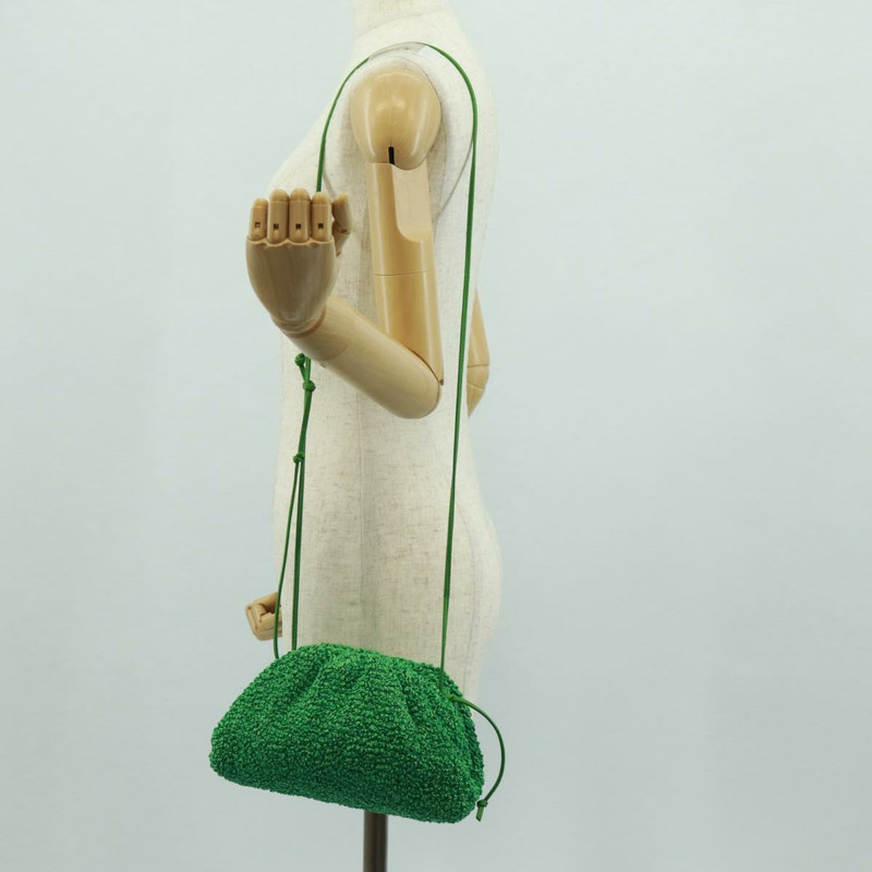 【日本直送】BOTTEGA VENETA 迷你手拿包，拉菲草編織，綠色，正品 168937M-20