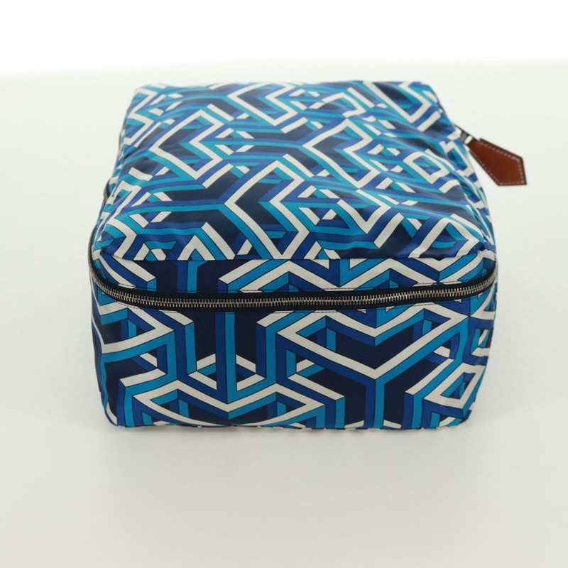 【日本直送】愛馬仕 Ousdevoyage PM 手拿包 絲綢藍 正品 ti3647SM-2