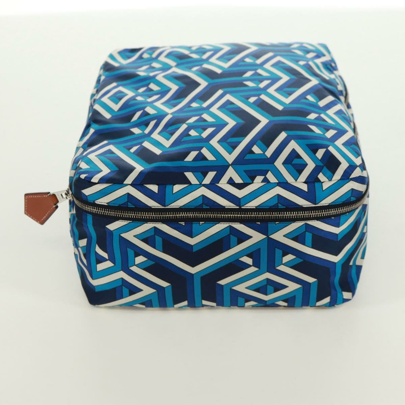 【日本直送】愛馬仕 Ousdevoyage PM 手拿包 絲綢藍 正品 ti3647SM-3