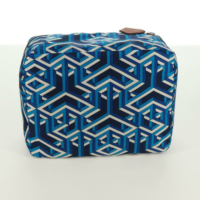 【日本直送】愛馬仕 Ousdevoyage PM 手拿包 絲綢藍 正品 ti3647SM-5