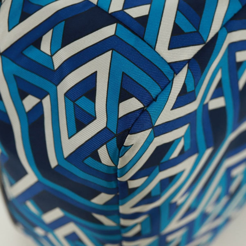 【日本直送】愛馬仕 Ousdevoyage PM 手拿包 絲綢藍 正品 ti3647SM-6